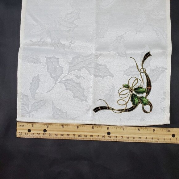 VTG Lenox Christmas Holiday Nouveau Dinner Napkins, 10” Square Set of  Jacquard - Picture 6 of 10